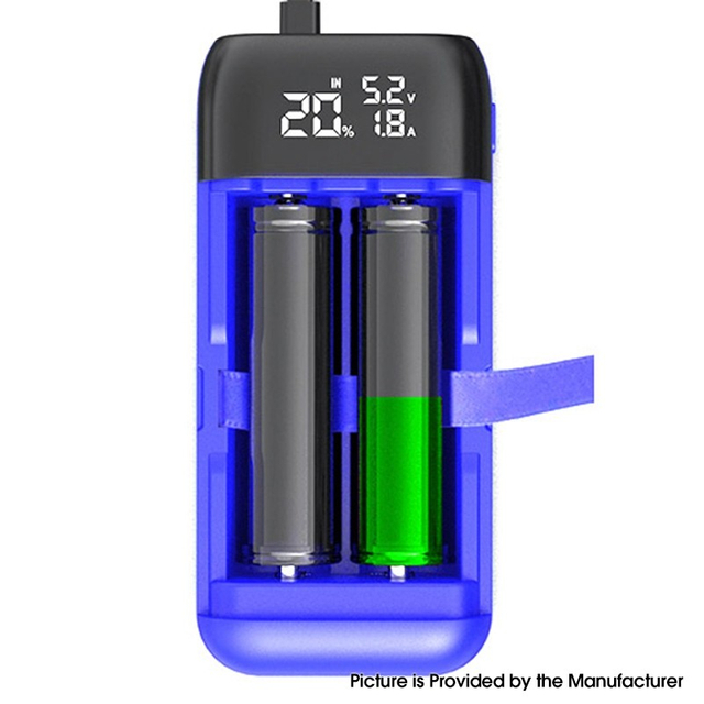 Authentic XTAR PB2S Portable Power Bank Dual-role Fast Charger for 3.6V /3.7V Li-ion/IMR/INR/ICR/18650/18700/20700/21700 - Blue