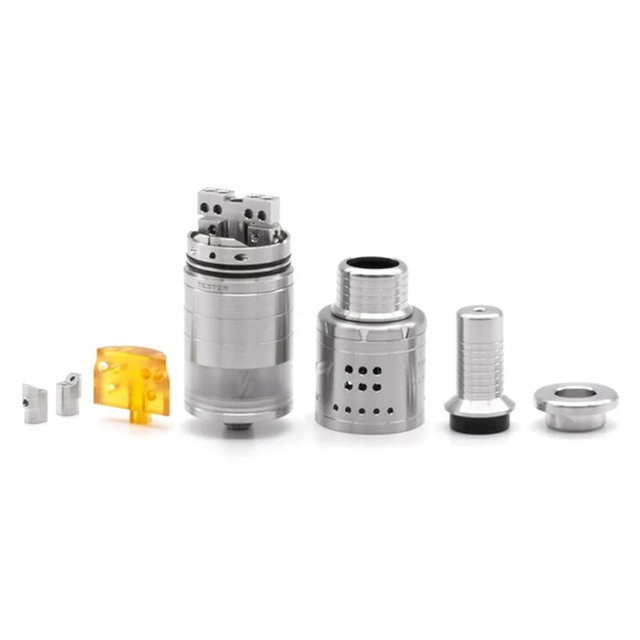 ULTON VG Extreme V2 Style RTA Rebuildable Tank Vape Atomizer - Silver, 6.5ml, 23mm Diameter