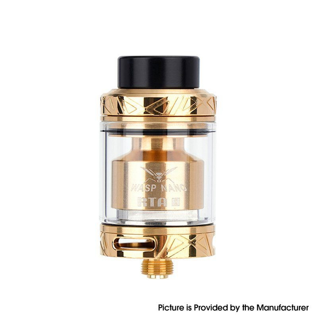 Authentic Oumier Wasp Nano RTA 2 Rebuildable Tank Vape Atomizer 2ml, Single Coil, 24mm Diameter