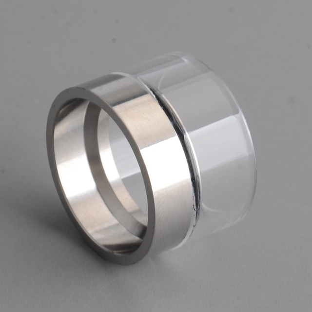 Authentic Ambition Mods Ripley MTL / RDL RDTA Vape Atomizer Replacement Combi Tank Tube - Silver + Transparent, 316SS + Glass