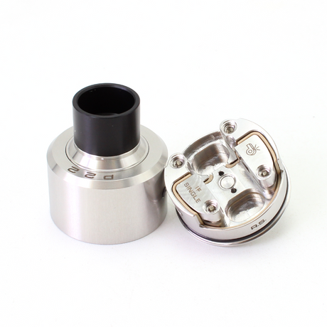 SXK Monarchy P22 RDA Rebuildable Dripping Vape Atomizer w/ BF Pin - Silver, 316SS, 22mm Diameter