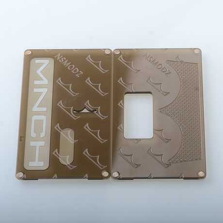 NS Modz Monarchy Square Front + Back Door Panel Plates for BB / Billet Box Vape Mod - Tawny, PC (2 PCS)
