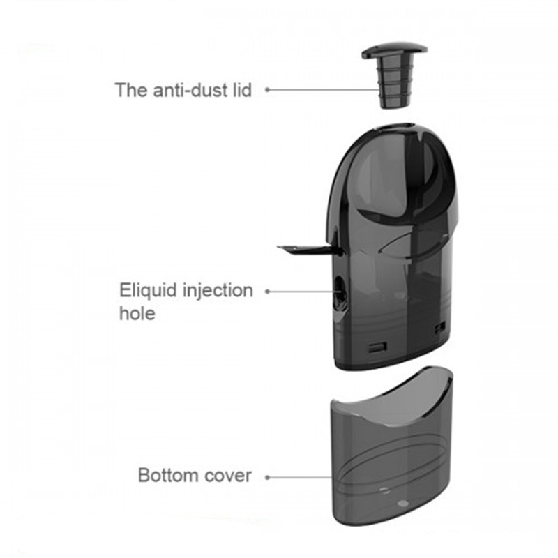 Vsticking VK280 Refillable Pod Cartridge for VK280 Pod Kit, 1.6ml (2 PCS)