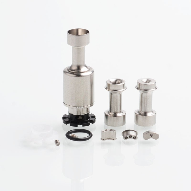 SXK Insider V2 Style MTL RBA Rebuildable Dripping Atomizer for BB Box Mod / SXK Bantam Box 30W - Silver, 14mm Diameter