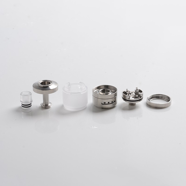 VWM Integra Style MTL / DL RTA Rebuildable Tank Vape Atomizer, 316SS + PC, 4.2ml, 22mm Diameter