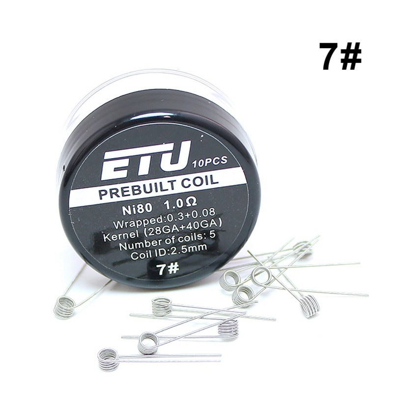 SXK ETU Pre-built Coil Wire for RDA / RTA Atomizer - 1.0ohm, Kernel 28GA + 40GA, Wrapped 0.3 + 0.08 (10 PCS)