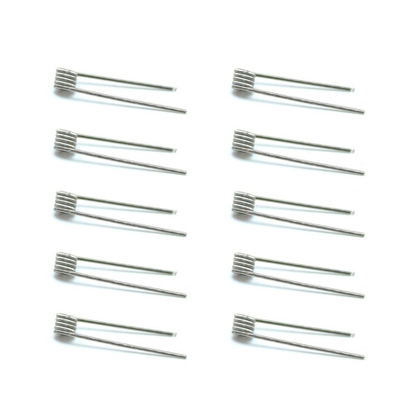 SXK ETU Pre-built Coil Wire for RDA Atomizer - 0.7ohm, Ni80, Kernel 30GA x 2 + 40GA, Wrapped 0.25 x 2 + 0.08 (10 PCS)