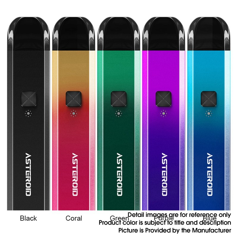 Horizontech Asteroid 900mAh Pod System Starter Kit, 2.0ml Pod Cartridge, MTL 0.8OHM Coil