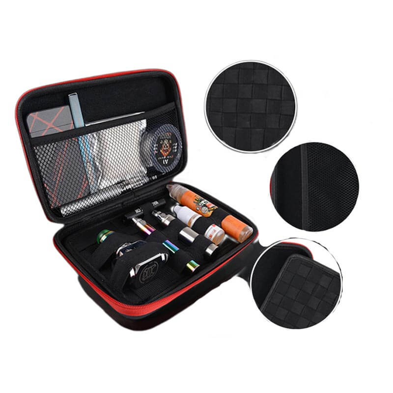 8 Inch Hard Shell Vape Case – Black Vaporizer Travel Bag for Coils, Tanks & Accessories (Empty Case Only)