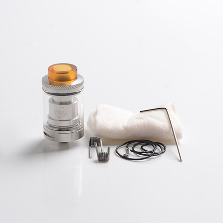 Coil Father King RTA Rebuildable Tank Vape Atomizer, SS, 3.5ml, Dual Coil Configuration, 24mm Diameter