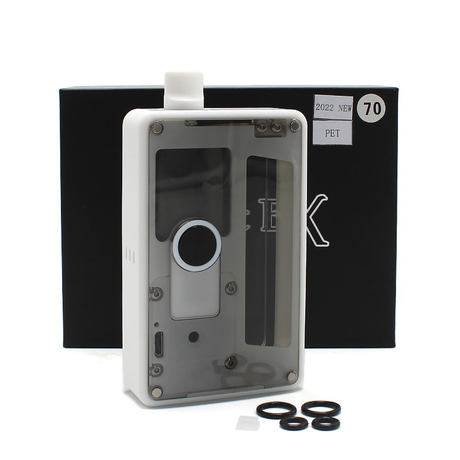 SXK BB 70W All-in-One VW Variable Wattage Box Mod Kit w/ USB Port - White, PET, 1~70W, 1 x 18650