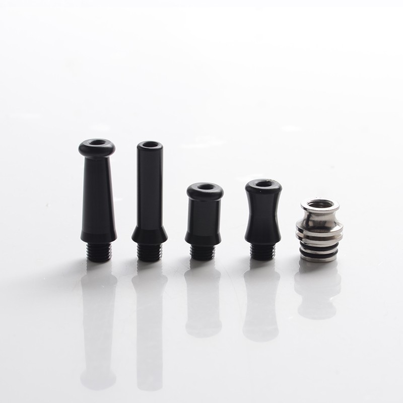 Authentic Reewape T1 510 Drip Tip Mouthpiece Kit for Vape Atomizers 1 Stainless Steel Base + 4 Resin Mouthpieces