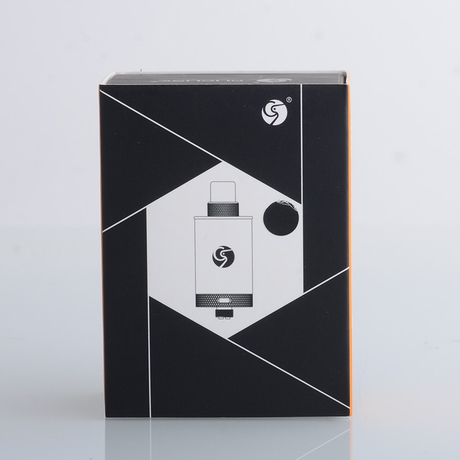 Authentic Auguse V1.5 MTL RTA Rebuildable Tank Vape Atomizer w/ 5 Airflow Inserts - Black, SS + PCTG, 4ml, 22mm Diameter