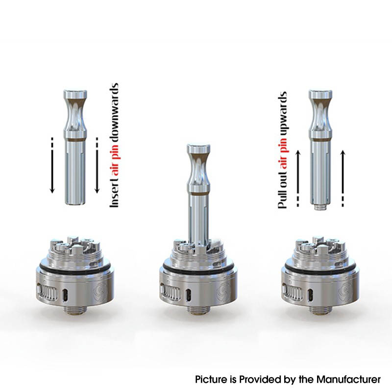 Autentik Auguse V3 RTA Atomizer - Matte Silver, 4ml, 9 X Air Pin