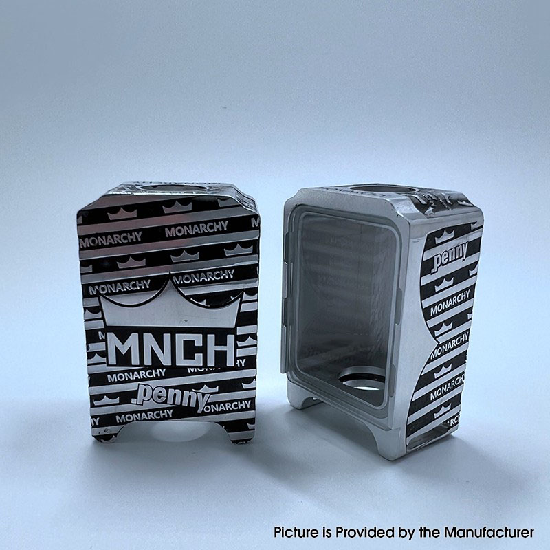 Monarchie x Penny Boro Tank für SXK bb / billet AIO Box Mod Kit - Silber + Schwarz, Aluminiumlegierung