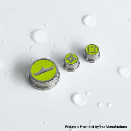 Rekavape Replacement Button Set for BMM.38 Aio Style Mod Monarchy Stars Pattern/Monarchy Pattern (3 PCS)
