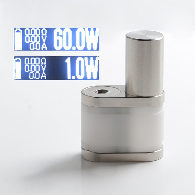 Stratum Balance Style 60W TC VW Vape Box Mod, PEI + Stainless Steel, 1~60W, 1 x 18350 / 18650