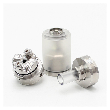 SXK Rafi MTL RTA Vape Atomizer Silver 316SS + PCTG Air Pin 0.8 / 1.0 / 1.2 / 1.5 / 1.8 / 2.0 / 2.5 / 3.0mm 22mm Dia