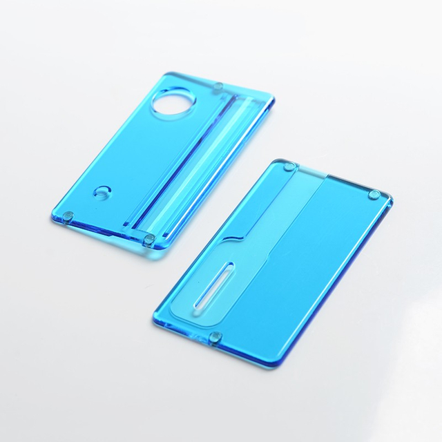 Replacement Front + Back Door Panel Plates for dotMod dotAIO Vape Pod System - PCTG (2 PCS) Translucent Blue