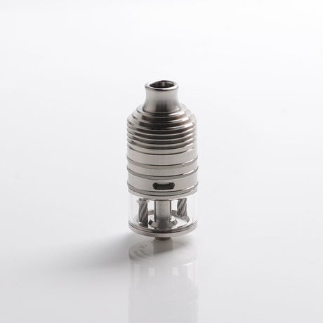 YFTK Typhoon Taifun GX Style MTL / DL RDTA Rebuildable Dripping Tank Vape Atomizer - Silver, 316 Stainless Steel, 4ml, 23mm Diameter