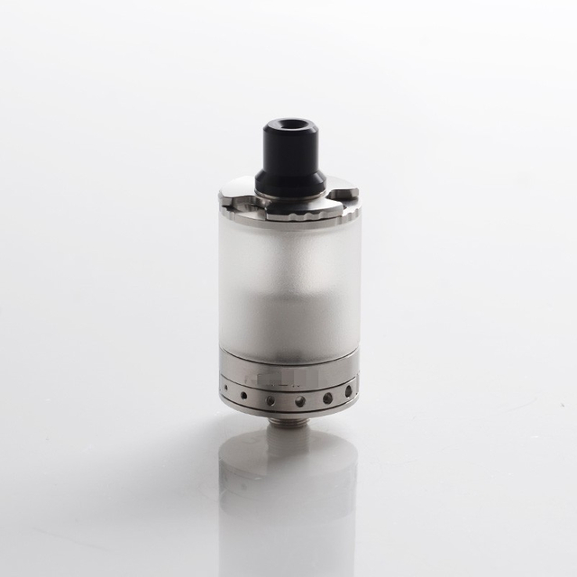 SXK Nibiru Style MTL / RDL RTA Rebuildable Tank Vape Atomizer - Silver, 316 Stainless Steel + Glass, 2.7 / 3.1ml, 22mm Diameter