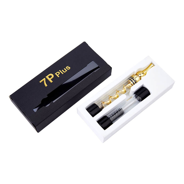 Dry Herb Vape Kit Blunt 7PPLUSTwisty Glass Bubbler Smoking Pipe-Silver