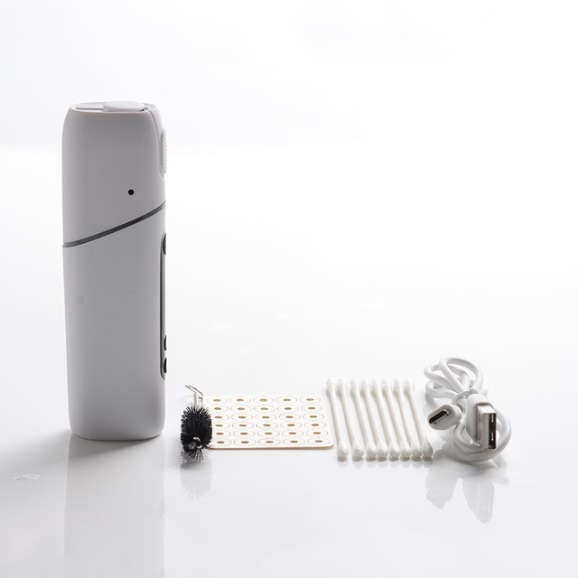 Authentic SMY Pluscig P7 3500mAh TC Heat-Not-Burn Vape Starter Kit - White, High Temperature Resistant Plastic, 250~330'C