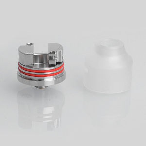 Authentic Oumier Wasp Nano Mini RDA Rebuildable Dripping Atomizer w/ BF Pin - White + Silver, Stainless Steel + PC, 22mm Dia