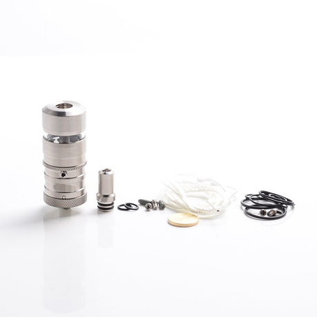 YFTK Flash e-Vapor V4.5S+ Style RTA Rebuildable Tank Vape Atomizer 316 Stainless Steel + Glass, 4.5ml, 23mm Diameter