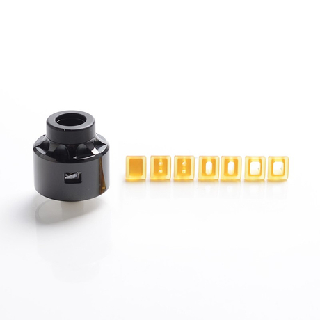 Vapeasy Vauban V1.5 Style BF RDA Rebuildable Dripping Atomizer w/ 7 Air Duct Insert - Black, 316SS, 22mm Diameter, 1:1 Version