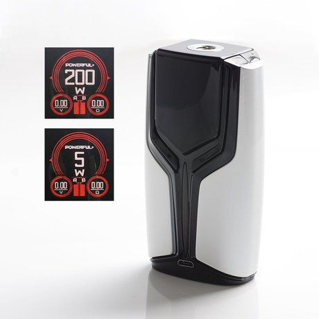 Authentic Vape Master Aurora 200W VW Variable Wattage Vape Box Mod - White, 5~200W, 2 x 18650
