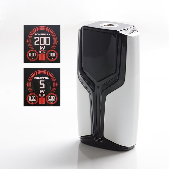 Authentisch Vape Master Aurora 200W VW Variable Wattage Vape Box Mod - White, 5 ~ 200W, 2 x 18650