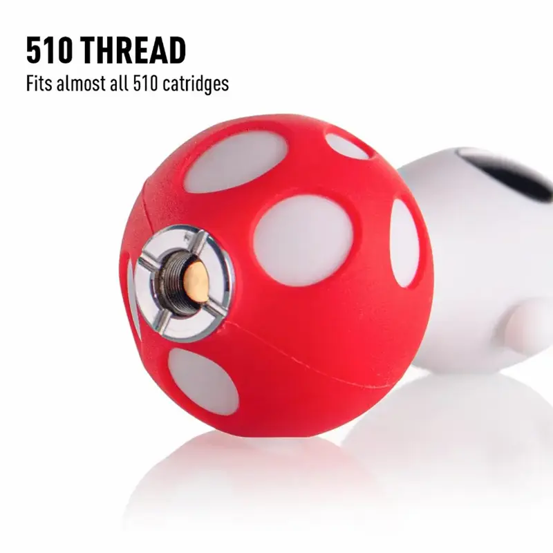 Extrato cogumelo 510 thread Vape bateria - 550mAh, tensão variável, carregamento rápido USB -C