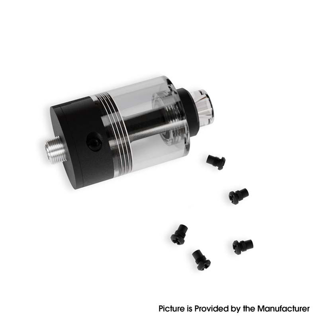 SXK Empire V Style RTA - Black/Silver, 3.5ml & 7 Airflow Pins (0.8-2.0mm), 23mm