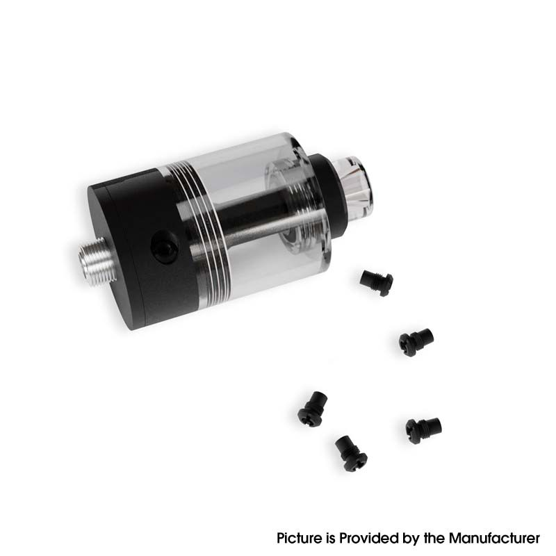 SXK Empire V Style RTA - Black/Silver, 3.5ml & 7 Airflow Pins (0.8-2.0mm), 23mm