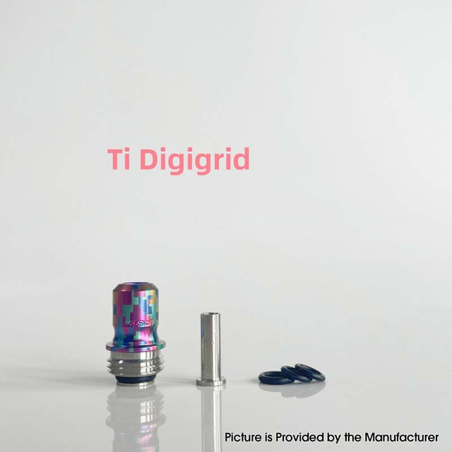 Rekavape Mission XV ARC Style Boro Drip Tip Set for BB / Billet Box — Titanium + Stainless Steel