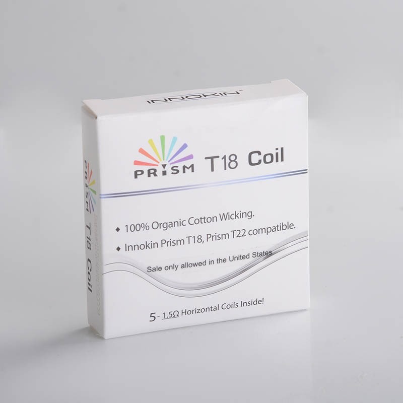 Autentic Innokin Cabeça da bobina de substituição para o Prism T18 / T22 / Prism T18ii Atomizador de tanque - 1,5OHM (5 pcs)