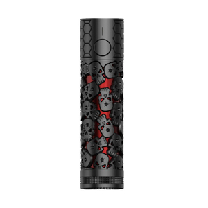 BD Vape Blaster Mod إصدار الجمجمة-توافق البطارية الفردي الخارجي 18650/21700 ، التصميم الأسود المتين