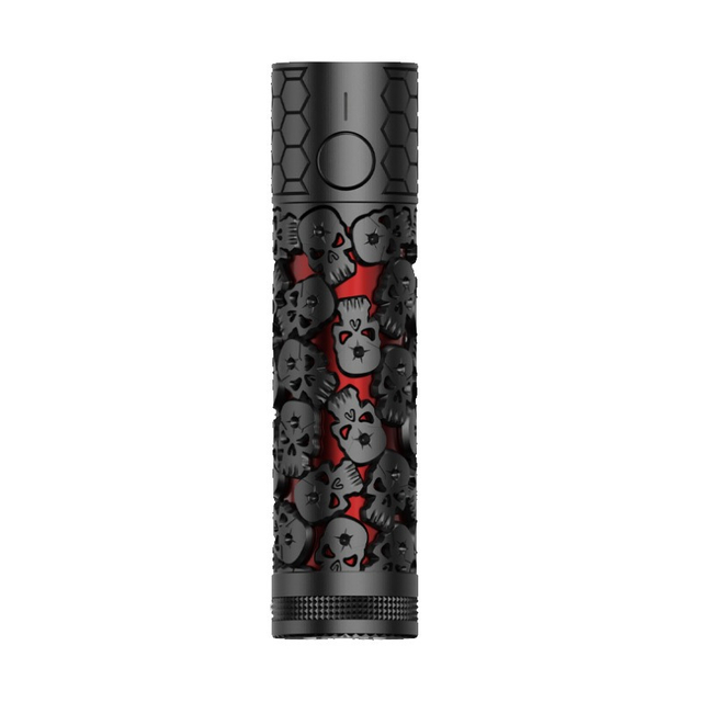 BD Vape Blaster Mod Skull Edition-Внешнее одиночное 18650/21700 Совместимость аккумулятора, долговечный дизайн-черный