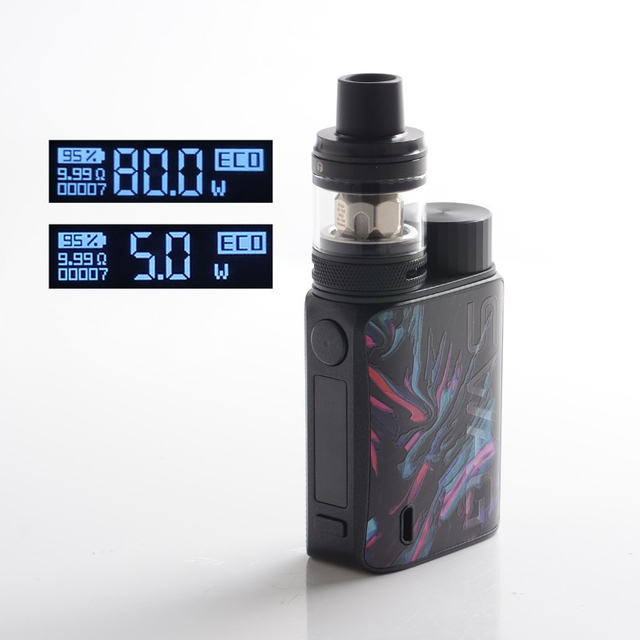 Authentic Vaporesso SWAG II 80W VW Box Mod w/ NRG PE Tank Atomizer Vape Kit - Phantom, 5~80W, 1 x 18650, 3.5ml, 0.15 / 0.5ohm