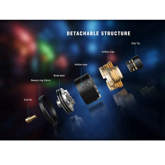 Authentic Vandy Vape Requiem RDA Rebuildable Dripping Vape Atomizer, DL / RDL / MTL, 22mm Diameter