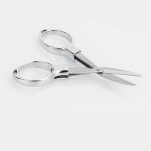 Authentic Coil Father Folding Scissors for DIY Cutting Cotton - Silver, Stainless Steel