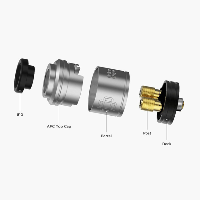Authentic Augvape DRUGA 2 BF RDA Rebuildable Dripping Vape Atomizer, Aluminum + SS, 24mm Diameter