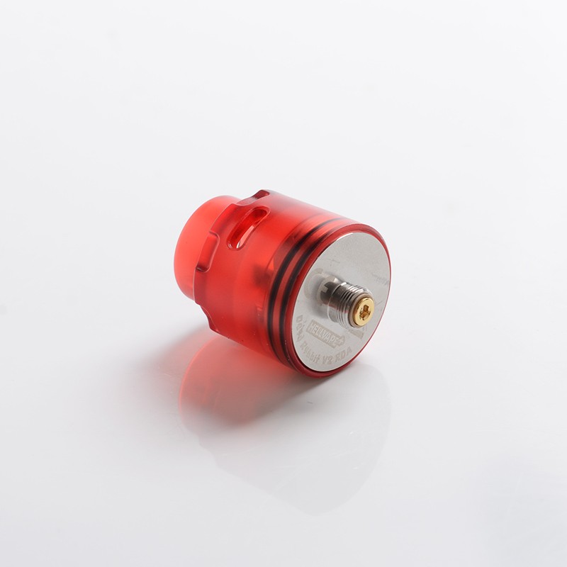 Authentic Hellvape Dead Rabbit SE RDA Rebuildable Dripping Vape Atomizer w/ BF Pin - Red, PCTG + SS, 24mm Diameter