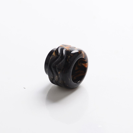 Authentic Vandy Vape Mato RDTA Vape Atomizer Replacement 810 Drip Tip - Black Gold, Resin, 14.2mm