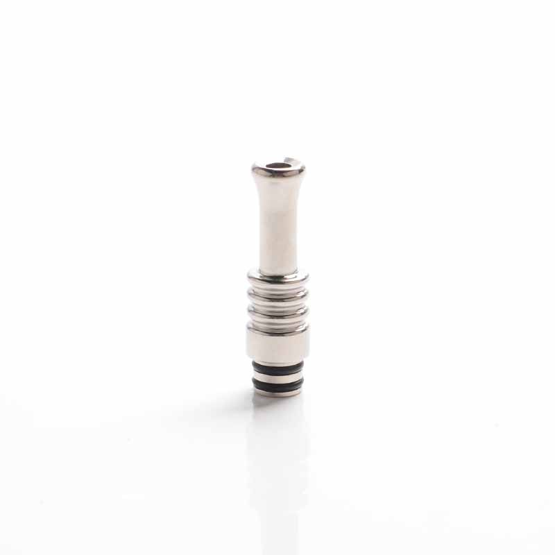 Replacement Short 510 Drip Tip for RDA / RTA / RDTA / Sub-Ohm Tank Vape Atomizer - Silver, Stainless Steel, 40mm