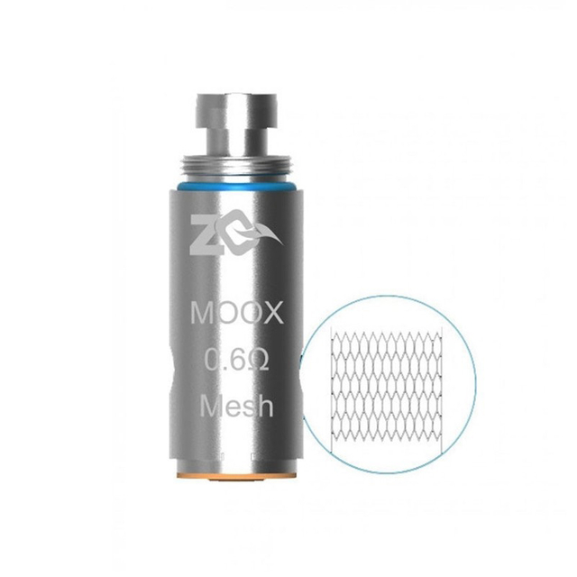 Authentic ZQ MOOX Pod System Replacement Mesh Coil Head - 0.6ohm, DL Vaping (5 PCS)