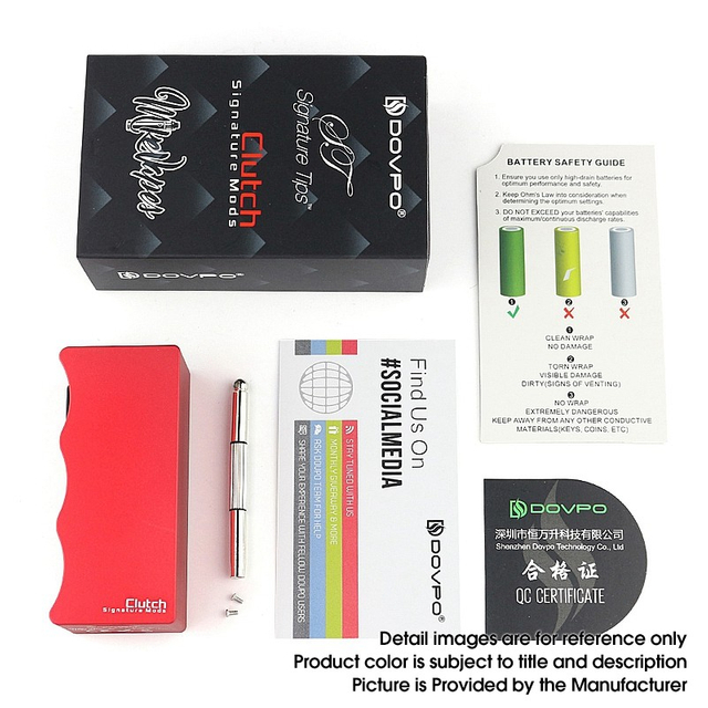 Authentic Dovpo X Signature Tips X Mike Vapes Clutch 21700 Mech Mechanical Vape Box Mod , 1 x 21700