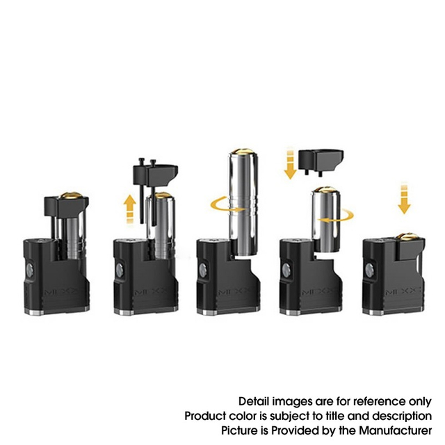 Authentic Aspire MIXX 60W VV VW Variable Wattage Vape Box Mod - Jet Black, Aluminum 