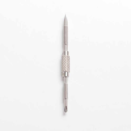 Authentic Auguse 2 in 1 Slotted & Phillips Screwdriver - Silver, Stainless Steel, 62mm Length, 5.2mm Diameter